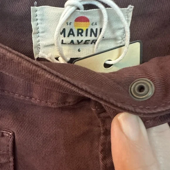 Marine Layer Womens Juniors Pants - Plum New! Size 6 - Picture 7 of 7